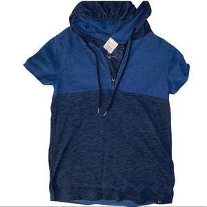 Depart West Hoodie. Blue. Size SMALL. Short sleeve.